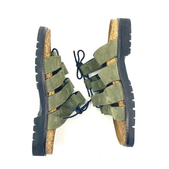 Naot Leather Strappy Sandals 36 Olive Israel - Picture 2 of 10